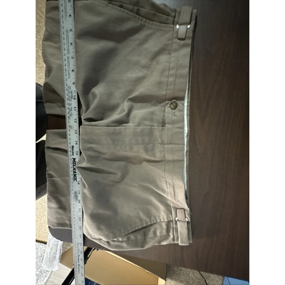 LL Bean Chino Pants Mens 40 (Actual 39 X 28.5) Adjustable Waist Straight Leg Tan